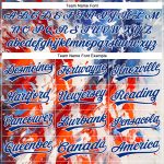 Personalized Red Royal-White 3D American Flag Patriotic Authentic Baseball Jersey Team Custom Name and Number