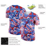 Personalized Red Royal-White 3D American Flag Patriotic Performance T-Shirt