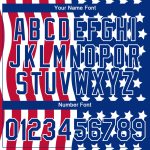 Personalized Red Royal-White 3D American Flag Patriotic Performance T-Shirt Team Custom Name and Number