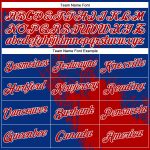 Personalized Red Royal-White 3D Pattern Design Abstract Brush Stroke Performance T-Shirt Team Custom Name and Number