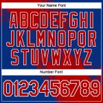 Personalized Red Royal-White 3D Pattern Design Abstract Brush Stroke Performance T-Shirt Team Custom Name and Number
