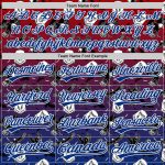Personalized Red Royal-White 3D Pattern Design American Eagle Authentic Baseball Jersey Team Custom Name and Number