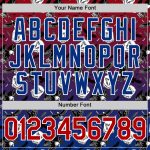 Personalized Red Royal-White 3D Pattern Design American Eagle Authentic Baseball Jersey Team Custom Name and Number