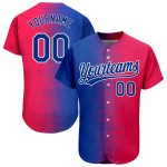 Personalized Red Royal-White 3D Pattern Design Authentic Baseball Jersey Team Custom Name and Number