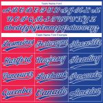 Personalized Red Royal-White 3D Pattern Design Authentic Baseball Jersey Team Custom Name and Number