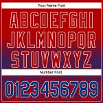 Personalized Red Royal-White 3D Pattern Design Gradient Lines Authentic Baseball Jersey Team Custom Name and Number