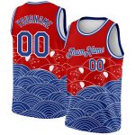 Personalized Red Royal-White 3D Pattern Design Jellyfish Authentic Basketball Jersey Team Custom Name and Number