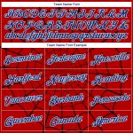Personalized Red Royal-White 3D Pattern Design Spider Web Authentic Basketball Jersey Team Custom Name and Number