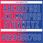 Personalized Red Royal-White 3D Pattern Two-Button Unisex Softball Jersey Team Custom Name and Number