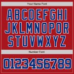 Personalized Red Royal-White Authentic Baseball Jersey