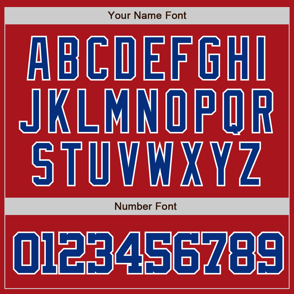 Personalized Red Royal-White Authentic Baseball Jersey Personalized Red Royal-White Authentic Baseball Jersey - Image 5