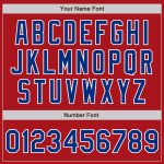 Personalized Red Royal-White Authentic Baseball Jersey Team Custom Name and Number
