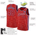 Personalized Red Royal-White Authentic City Edition Basketball Jersey Team Custom Name and Number