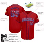 Personalized Red Royal-White Authentic Drift Fashion Baseball Jersey Team Custom Name and Number