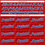 Personalized Red Royal-White Authentic Sleeveless Baseball Jersey Team Custom Name and Number