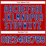 Personalized Red Royal-White Authentic Sleeveless Baseball Jersey Team Custom Name and Number