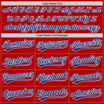 Personalized Red Royal-White Authentic Throwback Baseball Jersey Team Custom Name and Number