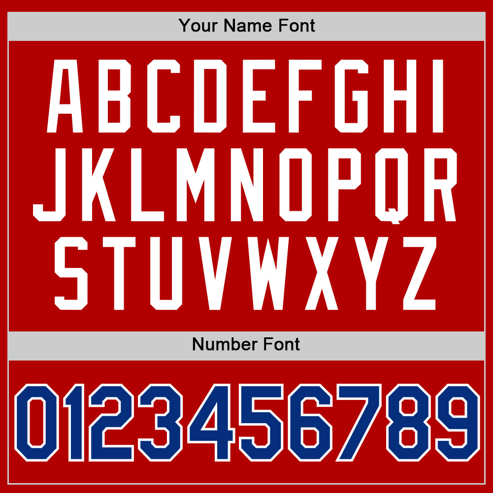 Personalized Red Royal-White Authentic Throwback Baseball Jersey Team Custom Name and Number Personalized Red Royal-White Authentic Throwback Baseball Jersey Team Custom Name and Number - Image 5