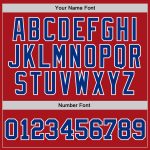 Personalized Red Royal-White Authentic Throwback Basketball Jersey