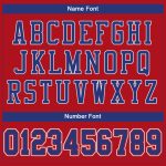 Personalized Red Royal-White Mesh Authentic Football Jersey Team Custom Name and Number