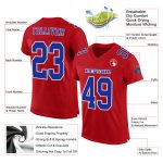 Personalized Red Royal-White Mesh Authentic Football Jersey