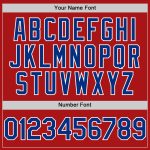 Personalized Red Royal-White Mesh Authentic Throwback Baseball Jersey Team Custom Name and Number