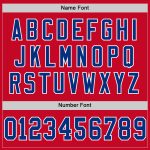 Personalized Red Royal-White Mesh Authentic Throwback Football Jersey Team Custom Name and Number