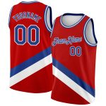 Personalized Red Royal-White Modern Authentic City Edition Basketball Jersey Team Custom Name and Number