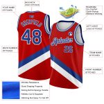 Personalized Red Royal-White Modern Authentic City Edition Basketball Jersey Team Custom Name and Number
