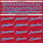 Personalized Red Royal-White Performance T-Shirt Team Custom Name and Number