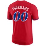 Personalized Red Royal-White Performance T-Shirt Team Custom Name and Number