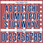 Personalized Red Royal-White Stars And Stripes Sublimation Soccer Uniform Jersey Team Custom Name and Number