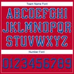 Personalized Red Royal-White Stitched Adjustable Snapback Hat Team Custom Name and Number
