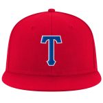 Personalized Red Royal-White Stitched Adjustable Snapback Hat Team Custom Name and Number