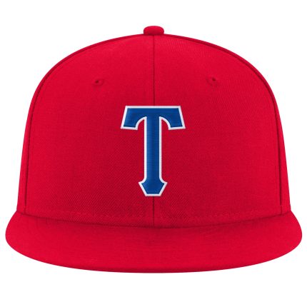 Personalized Red Royal-White Stitched Adjustable Snapback Hat Team Custom Name and Number