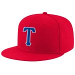 Personalized Red Royal-White Stitched Adjustable Snapback Hat Team Custom Name and Number
