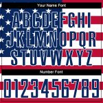 Personalized Red Royal-White Sublimation American Flag Soccer Uniform Jersey Team Custom Name and Number