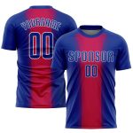Personalized Red Royal-White Sublimation Soccer Uniform Jersey