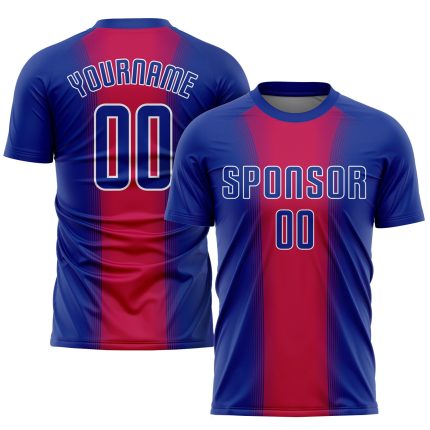Personalized Red Royal-White Sublimation Soccer Uniform Jersey