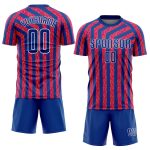 Personalized Red Royal-White Sublimation Soccer Uniform Jersey Team Custom Name and Number