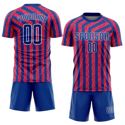 Personalized Red Royal-White Sublimation Soccer Uniform Jersey Team Custom Name and Number