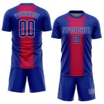 Personalized Red Royal-White Sublimation Soccer Uniform Jersey