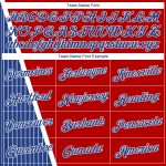 Personalized Red Royal-White Triangle Pinstripes Authentic City Edition Basketball Jersey Team Custom Name and Number