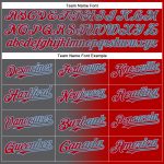 Personalized Red Steel Gray-Light Blue Authentic Gradient Fashion Baseball Jersey Team Custom Name and Number