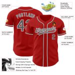 Personalized Red Steel Gray-White Authentic Baseball Jersey
