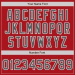 Personalized Red Steel Gray-White Authentic Baseball Jersey