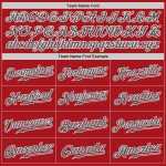 Personalized Red Steel Gray-White Authentic Baseball Jersey Team Custom Name and Number