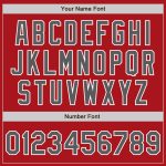Personalized Red Steel Gray-White Authentic Baseball Jersey Team Custom Name and Number