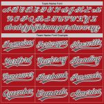 Personalized Red Steel Gray-White Authentic Baseball Jersey