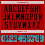 Personalized Red Teal-Black Authentic Baseball Jersey Team Custom Name and Number